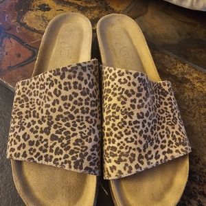 Animal print sandals